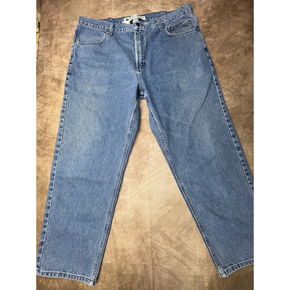 Harley Davidson Men's Original Jeans Denim Blue Size 40x30 Biker Wear Pants